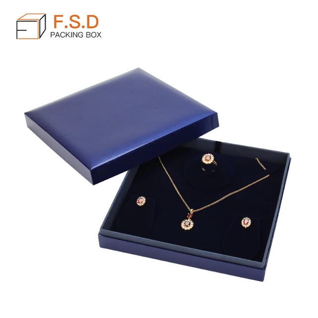 leatherette paper wedding gift box for ring necklace bracelet