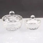 Clear crystal trinket box, crystal glass jewelry box with lid for wedding gift
