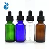 Free samples e liquid 5ml 10ml 15ml 20ml 30ml 50ml 100ml clear green blue amber glass dropper bottle with black childproof cap