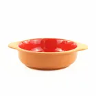 Wholesale Ceramic terracotta stoneware red glazed Snacks/Salad/Pasta/ Cereal bowl with handles