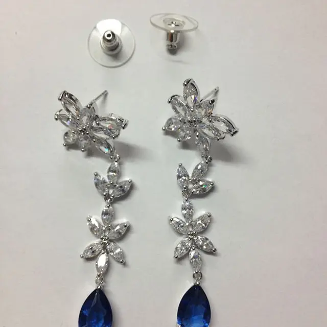 Arabic women dress/wedding earring/cubic zirconia jewelry/brass Alloy