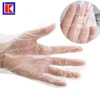 Wholesale disposable blue color PE or poly gloves with embossed clear blue pe glove