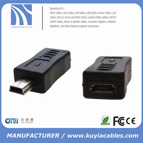 micro male to mini female usb adapter