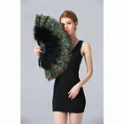 Vintage Style Elegant marabou peacock feather fan Flapper Accessories for Wedding, Dancing, Church, Party, Gifts