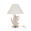 China Suppliers Modern France Coastal Style Decorative White Polyresin Crafts Coral Dressing Table Lamp For Living Room Bedroom
