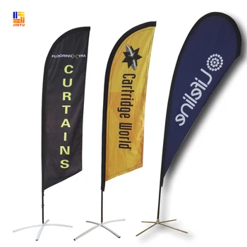 Custom Cheap Feather Teardrop Flying Banner Flags For Outdoor
