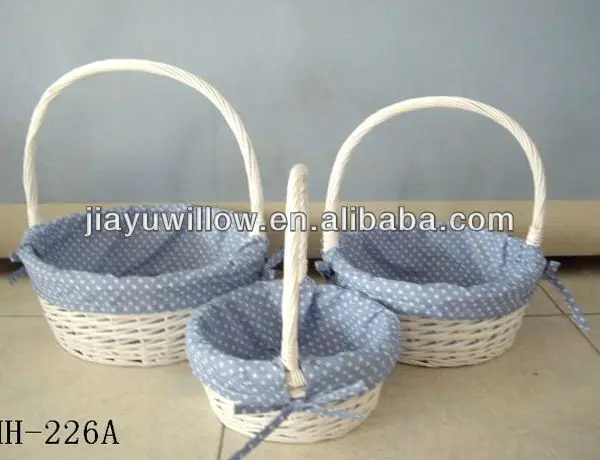 white wicker gift 12*12 storage baskets wholesale