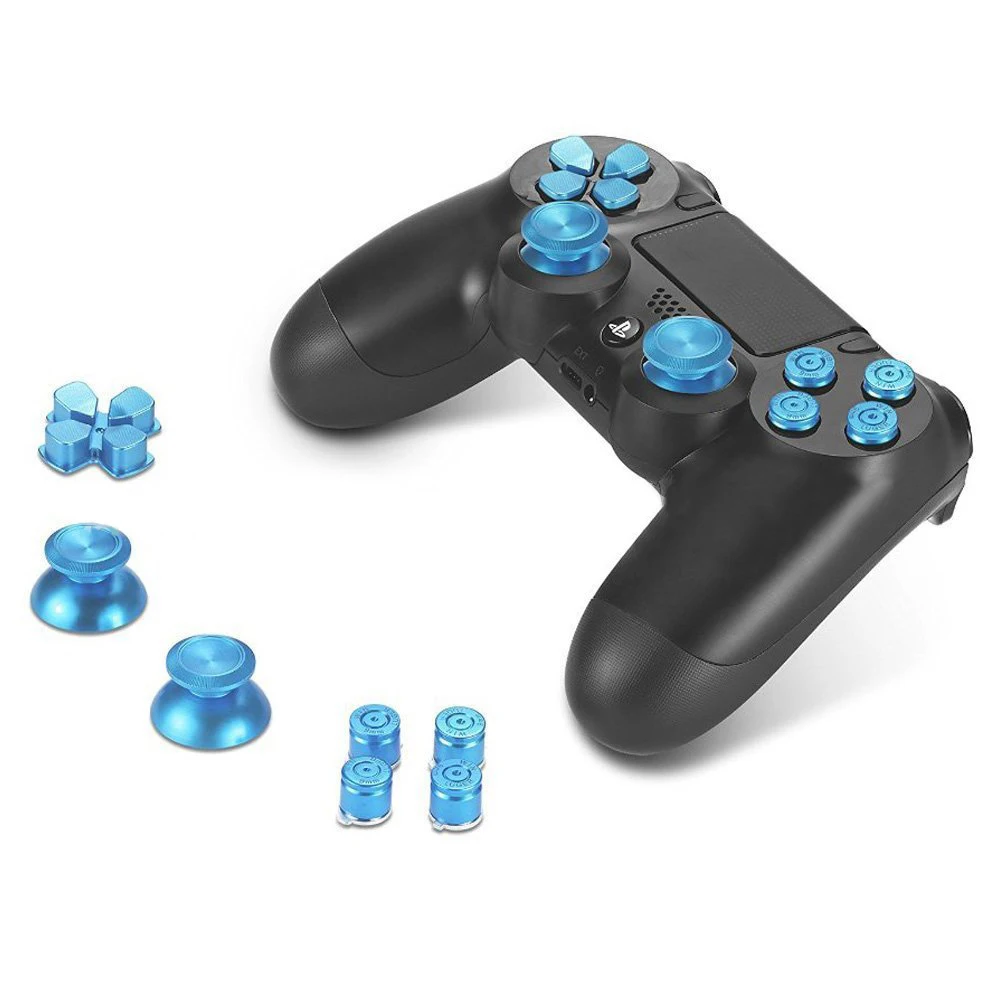 Bala de Metal botones ABXY botones + joysticks pulgar y cromo Dpad