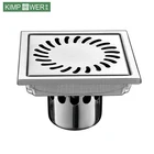 Anti-Odor Bathroom Drainer accessories SUS 304 Square hole Floor Drain