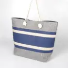 Handmade paper straw beach bag with cotton rope handle summer