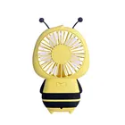 Newest Cute Bee Portable LED Rechargeable Handheld USB Mini Fan With KC Battery