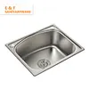 hot selling stainless steel 201 kitchen hand wash basin 25cm deep undermount one single bowl stainless steel kitchen sink