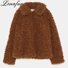 Hot Sale Women Artificial Faux Fur Teddy Coats Fake Sheep Fur Jacket Coat Teddy Jacket