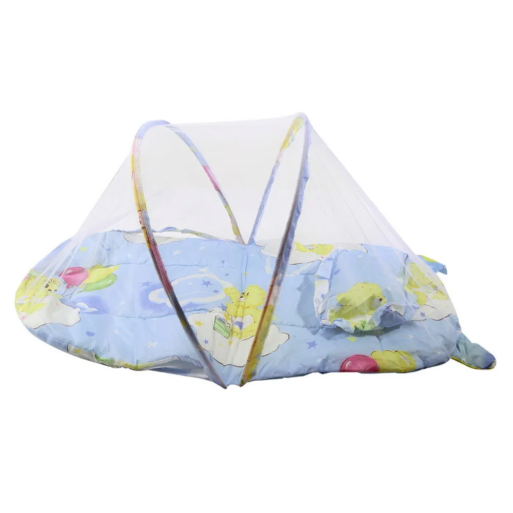 1pc Baby Crib Netting Bed Crib Folding Mosquito Net Infant Cushion Mattress Pillow Baby Bed Wholesale