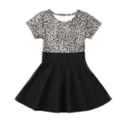 2019 Summer Girls Boutique Clothing Baby Black Girl Dresses Leopard Designs Cotton Baby Dress