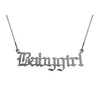 Olivia New Arrival Fashion Gift Name Choker Jewelry Personalized Gothic Babygirl Nameplate Necklace