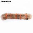 women wool coats detachable China raccoon fur collar for clothing wholesale real raccoon fur trim for hood