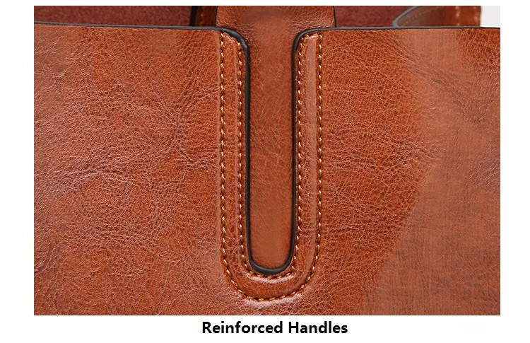 MJ Women Shoulder Bag PU Leather Women's Hot Sale Handbag Tote Bag Leather Crossbody Messenger Bags for Girls Solid Big Capacity (25)