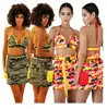 9032228 2019 Fashion camouflage sexy crop top and skirt women two piece set