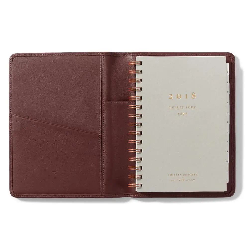 deluxe 2018 spiral planner custom leather dairy book with weekly