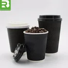 2020 new double wall paper coffee cup_ custom printed disposable coffee paper cup with lids