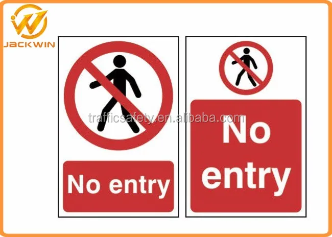 durable commerical film aluminum plate no entry sign