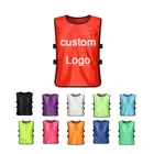 Cheap high quality custom reversible soccer wear training vests football bibs with number