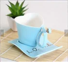Arabic ceramic bone china coffee mugs porcelain tea cup set with saucer and spoon