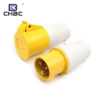 CHBC March Expo 3 Pin 16A 32A IP44 IP67 Yellow Industrial Power Plug And Socket
