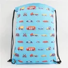 Heat transfer printed cheap custom sports gym nylon polyester drawstring bag