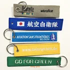 Custom Hot Sale Polyester DIY Corporate Gift Embroidery Keychain Logo OEM