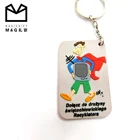 Factory cheap soft rubber custom shaped pvc keychains for sale