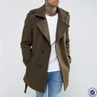 men fashion coat wholesale men winter olivia long belted trench coat