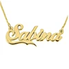 MOQ 100 pcs each Name Custom 18K Gold Plated Ladies Women Design Letter Name Necklace Personalised Jewelry Choker Necklace