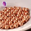 wholesale 8mm copper gold silver plated round plastic acrylic CCB beads for jewelry making