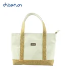 Chiterion Elegant Portable Canvas Cork Fashion Tote Eco-friendly Reinforced Handle Handbag Waterproof Women Bag