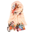 Quality office lady 100 silk printed scarf tube organic silk muslim scarf