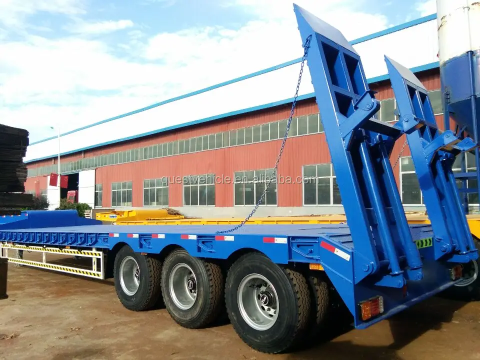 semitrailer,semi-trailer semi-trailer type heavy duty 4 axles lowboy truck trailer / low