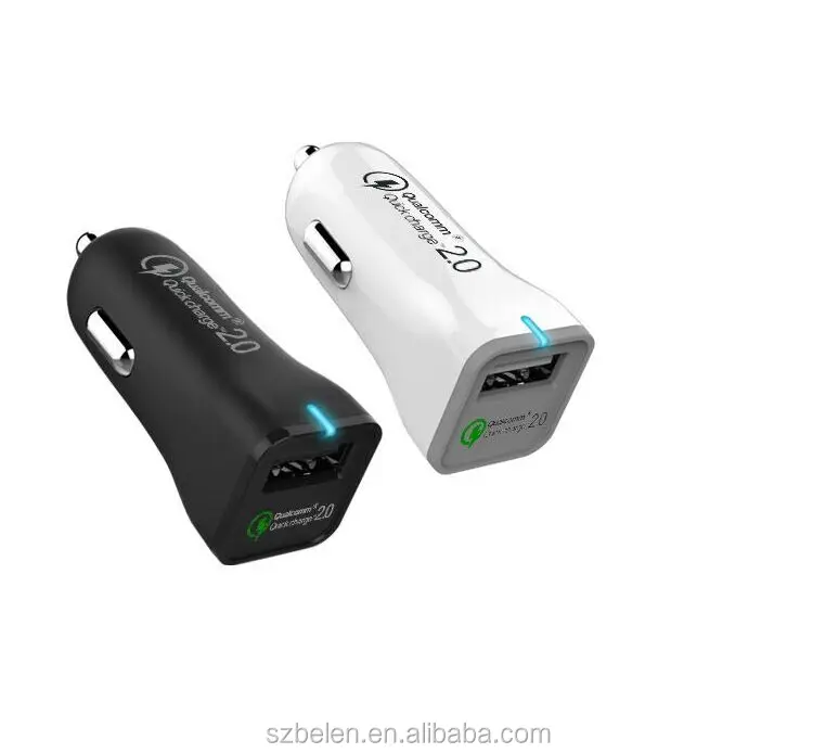 qc 2.0 car charger with light