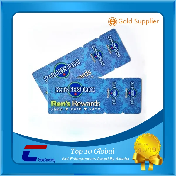 with 2up custom plastic key tags snap-off combo loyalty cards