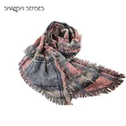 Colorful plaid lady scarf shawl india pashmina scarves