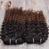 best selling malaysian ombre color deep curly hair weaving, 100 human hair bundles