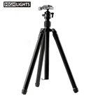 HIGHLIGHTS Flexible Aluminum Camera Tripod Live Cast Stand Removable Spider to be Monopod Withoud Head
