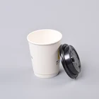 High Quality Disposable custom printed 8/12/16 oz coffee plastic double wall paper cup