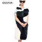 KZ160155 high fashion new style real lamb fur back fox fur vest women
