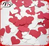 white and red heart shaped wedding party confetti