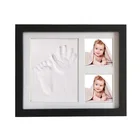 Baby handprint and footprint clay kit photo frame for newborn girls and boys, baby picture frame