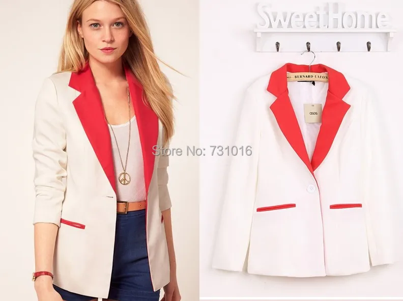 New Black/White Blazer for Women,OL Ladies Fashion Brand Top Blazers Suits Coat Clothing,Feminino Blasers Clothes SML 2 color