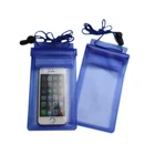 drawstring vinyl waterproof bag plastic case beach magic tape for phone