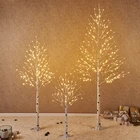 Led Wedding Decoration Led Decoration 4FT LED Birch Tree Warm White Twig Wedding Decoration Tree Light